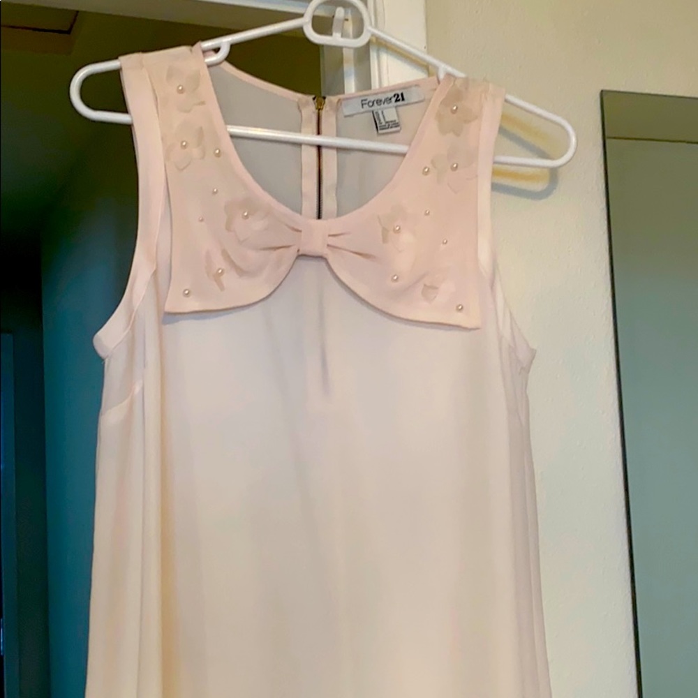 Pearl embellished tank blouse